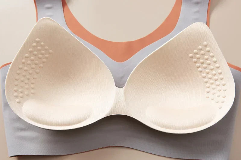 Vilenberk Unsichtbarer Nahtloser Push-Up Sport-BH mit Polsterung