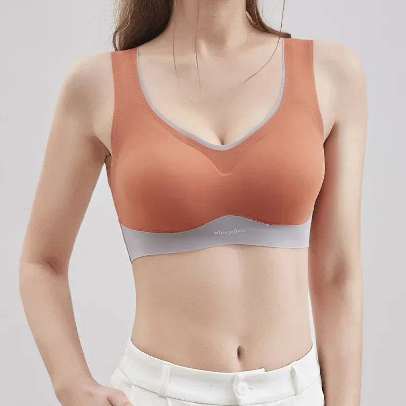 Vilenberk Unsichtbarer Nahtloser Push-Up Sport-BH mit Polsterung