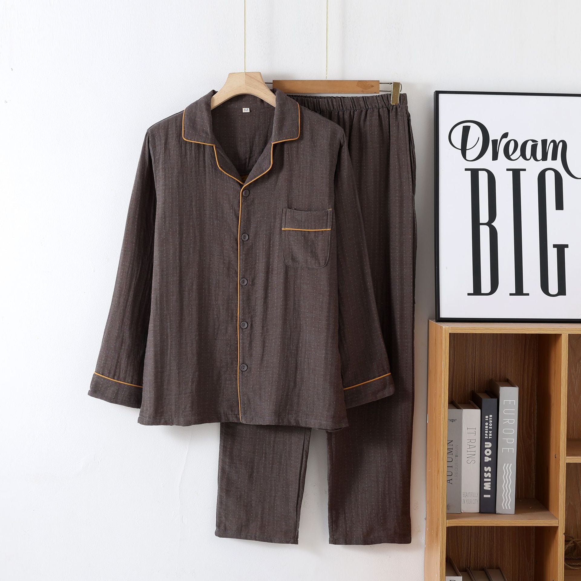 Retro Premium Baumwoll-Pyjama-Set