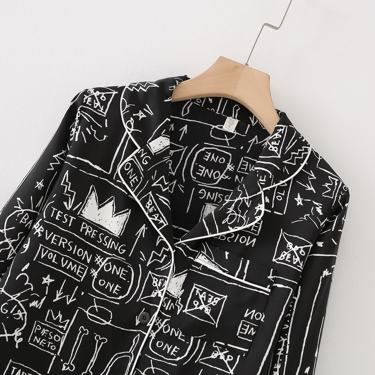 Grafikmuster Pyjama-Set