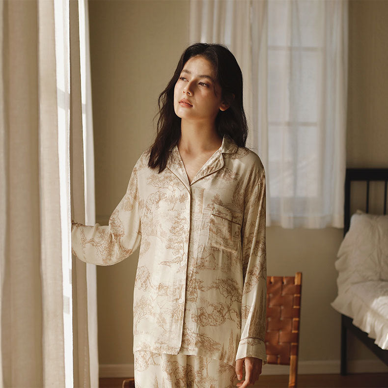 Pastell Blumenmuster Schlafanzug-Set