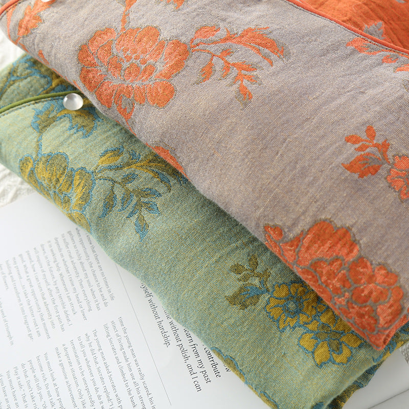 Retro Floral Theme Baumwoll-Pyjama-Set