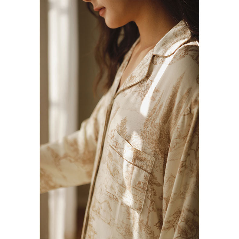 Pastell Blumenmuster Schlafanzug-Set