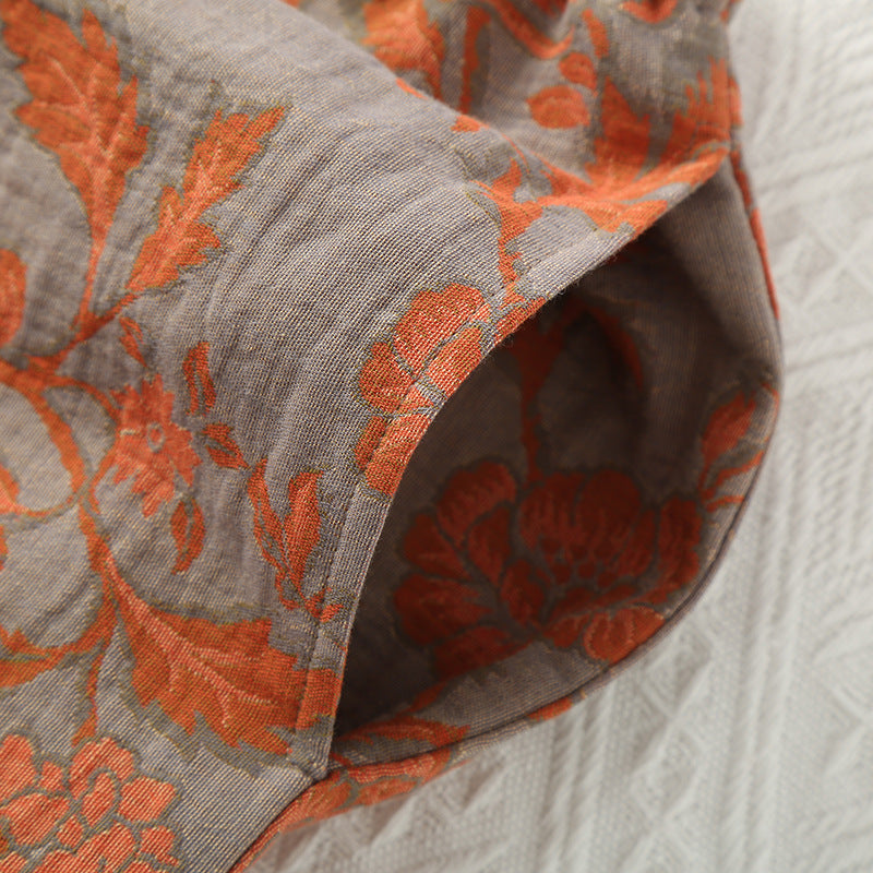 Retro Floral Theme Baumwoll-Pyjama-Set