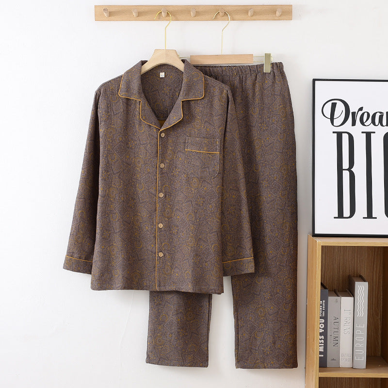 Retro Premium Baumwoll-Pyjama-Set