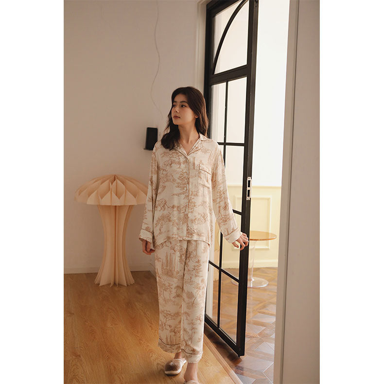 Pastell Blumenmuster Schlafanzug-Set