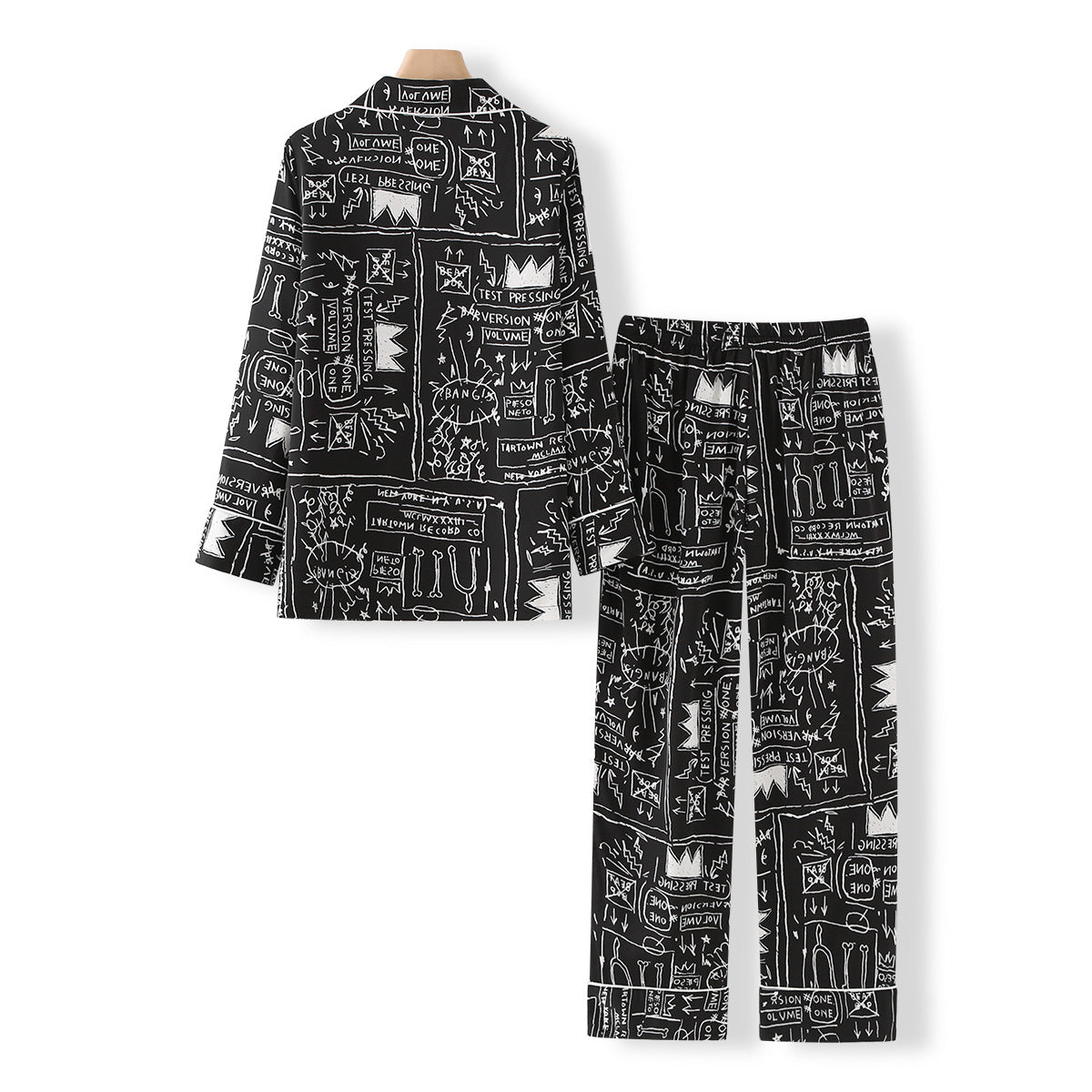 Grafikmuster Pyjama-Set