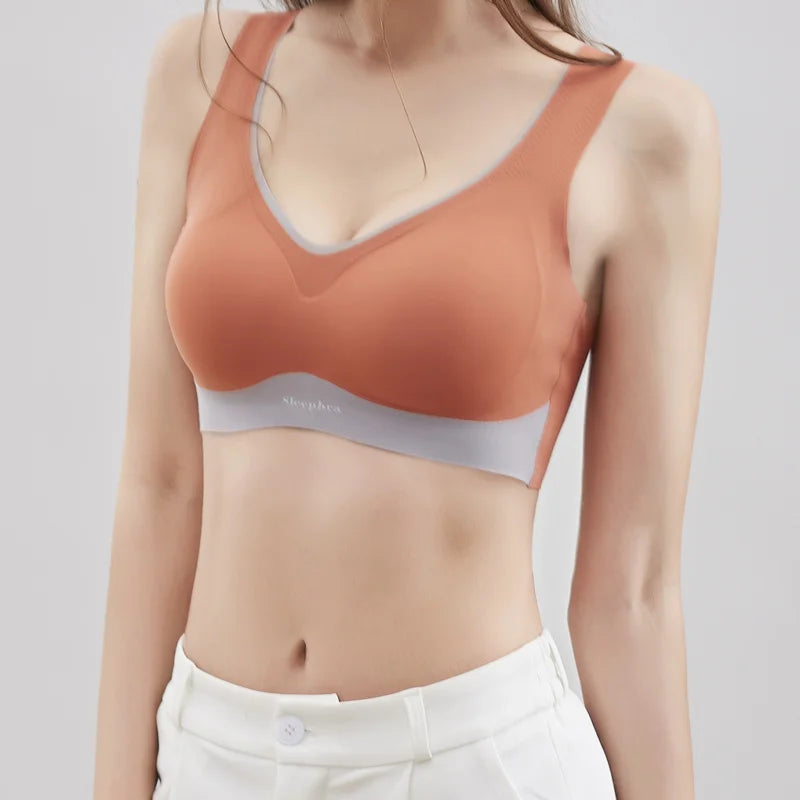 Vilenberk Unsichtbarer Nahtloser Push-Up Sport-BH mit Polsterung